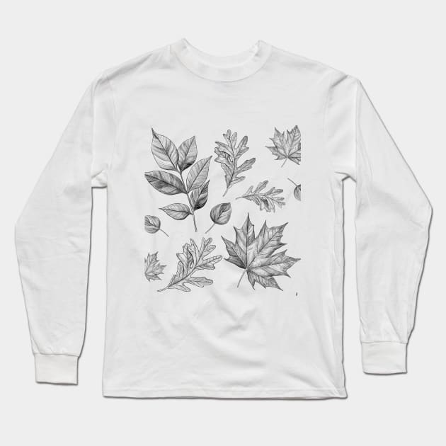 Fallen Leaves Long Sleeve T-Shirt by Enchanted Grove Designs